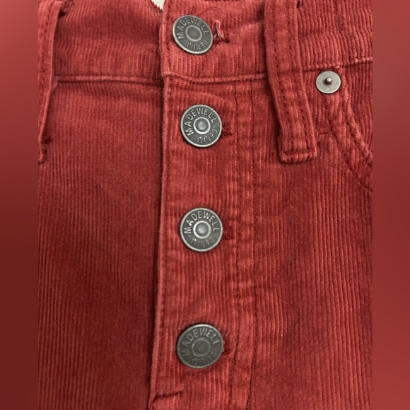 Madewell Cali Demi Boot Corduroy Cords Cropped Crops Flare Ankle Pants 26 - Picture 12 of 15